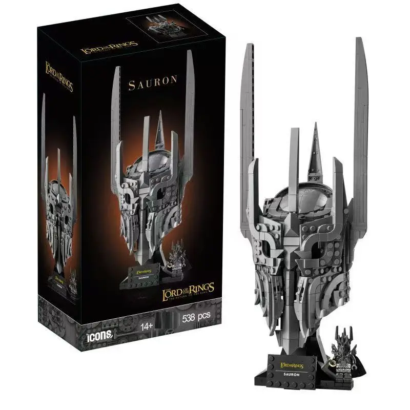 538 pièces - Casque de Sauron 11373 - Blocs de construction - Idée de bricolage - Assemblage - Jouet éducatif - Cadeaux de Noël pour enfants