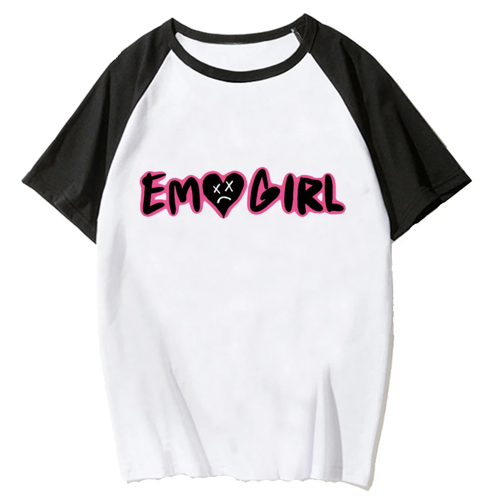 i Love Emo Girls tshirt women designer Japanese streetwear Tee girl harajuku graphic designer clothes