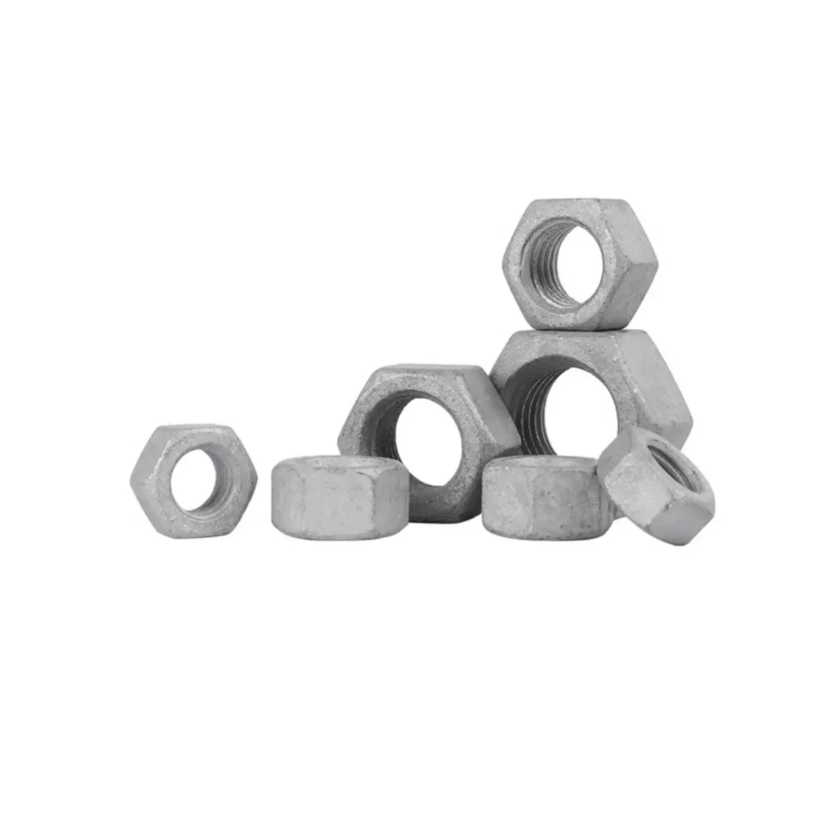 8.8 Grade Hot-Dip Galvanized Hexagonal Nut M8M10M12M16-M48