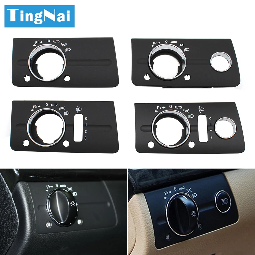 LHD RHD Front Dashboard Headlight Lamp Switch Cover Trim Replacement For Mercedes Benz W211 E Class 320 350 550 2003-2008