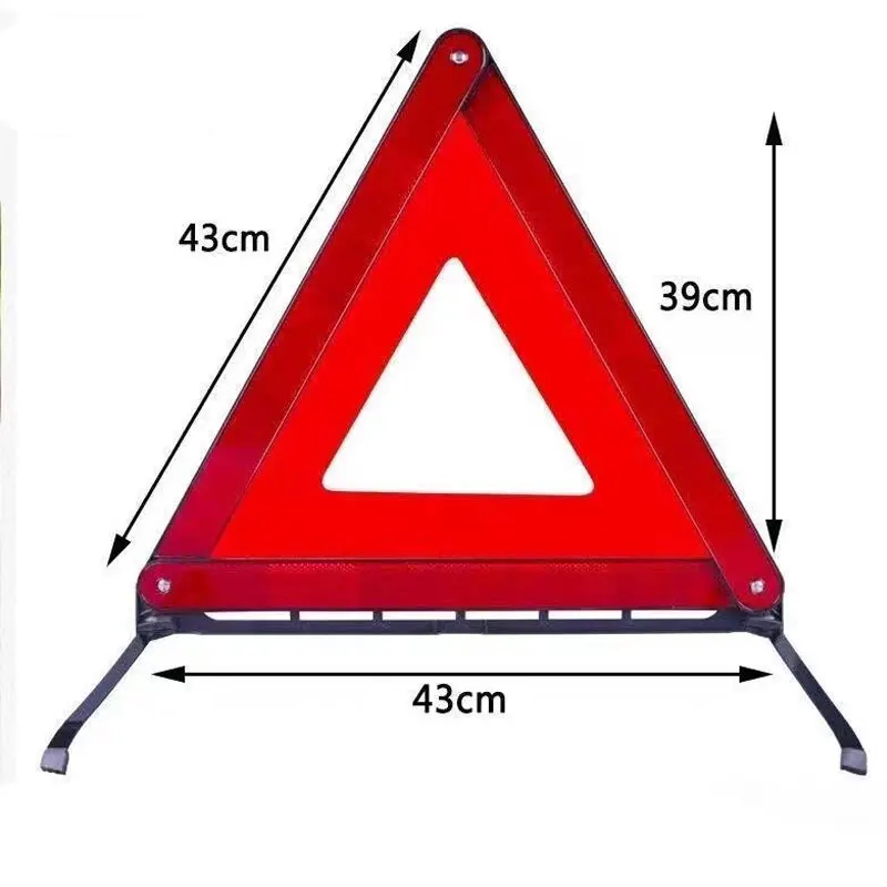 Reflektierendes dreifach dreieckiges Auto-Warnschild, faltbar, Notfall-Warnschild, Dreiecke, Abbrechungsbrett, Sicherheitswarnung am Straßenrand