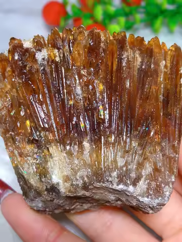Natural Crystals Amber Raw Stone Specimen High Quality Reiki Rainbow Flashy Home Decorations Mineral Energy Gift
