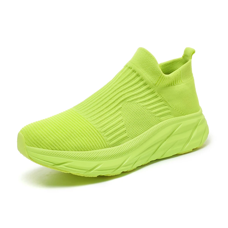 Chaussures de course légères en maille respirante pour hommes et femmes, chaussures de sport à plateforme, baskets de jogging décontractées pour les