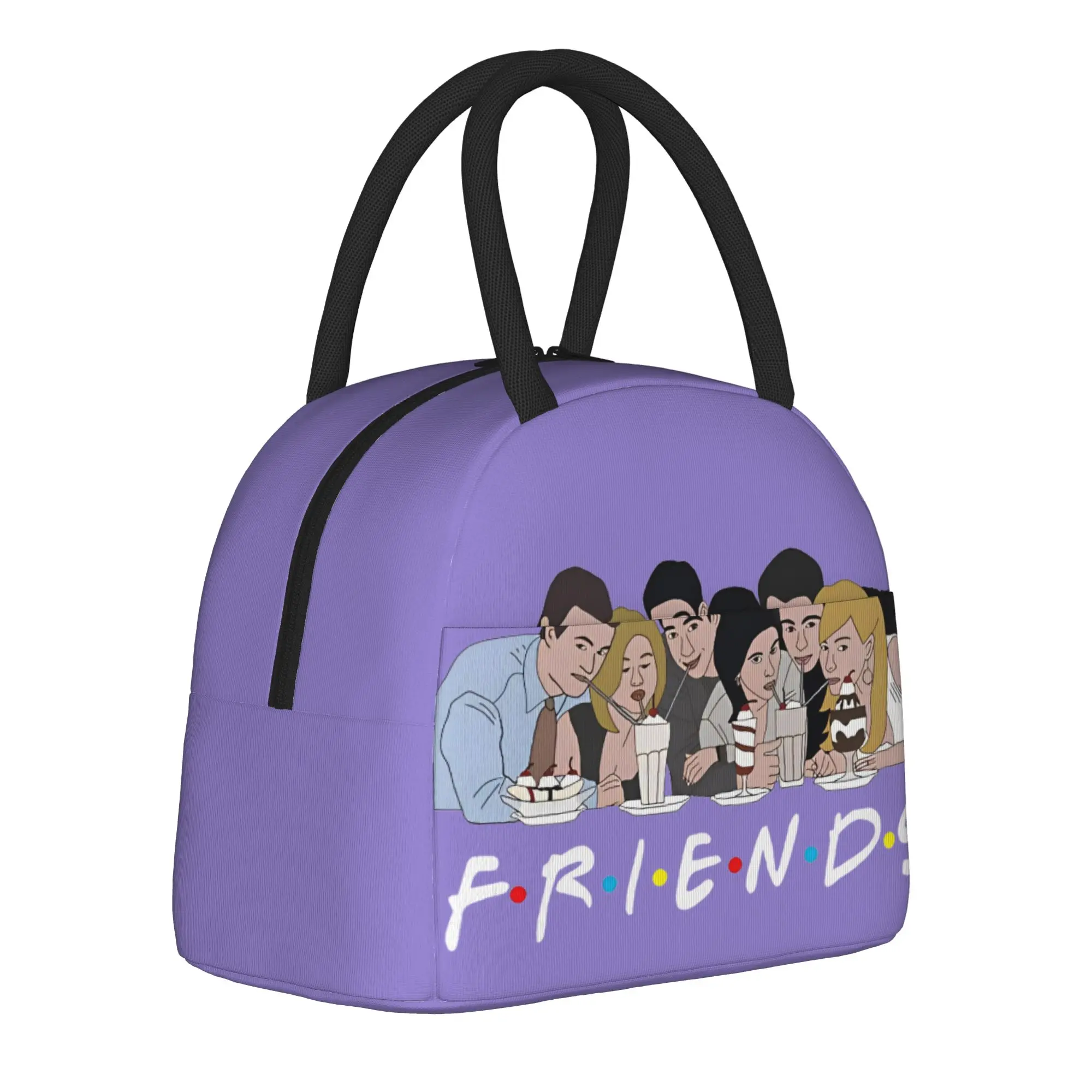

Friends Milkshake Insulated Lunch Bags Cooler Bag Reusable,Meal Container Fashion Tv Show Leakproof Tote Lunch Box Bento Pouch