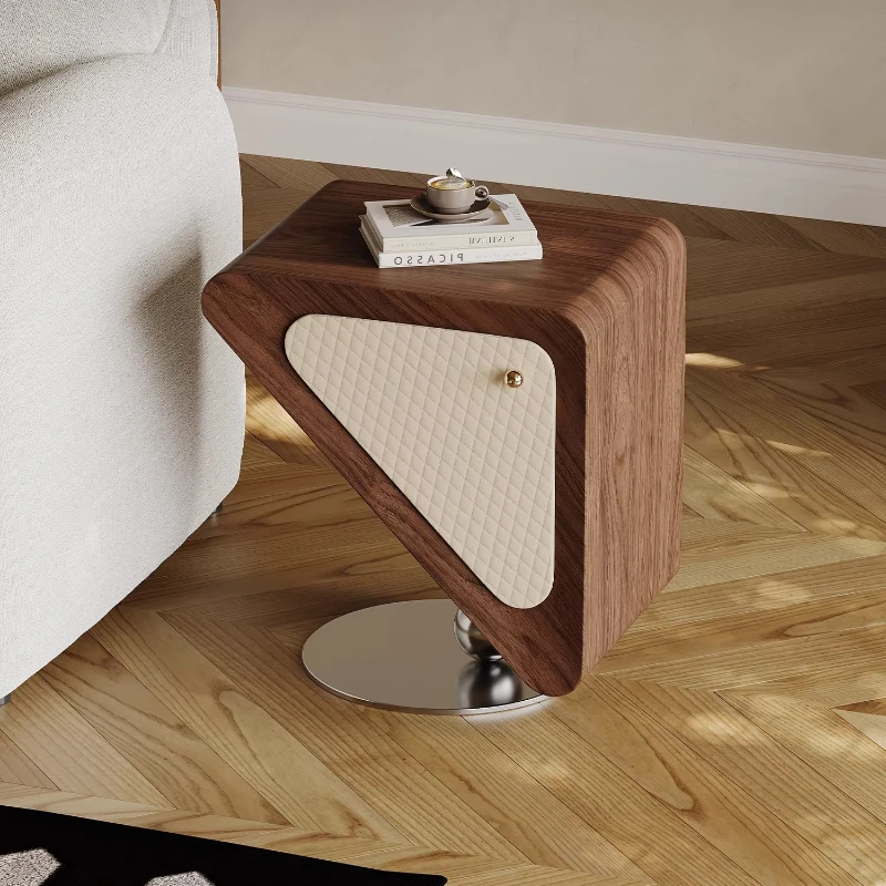 

Medieval style sofa side few solid saddle leather stainless steel coffee table living room home retro bedroom