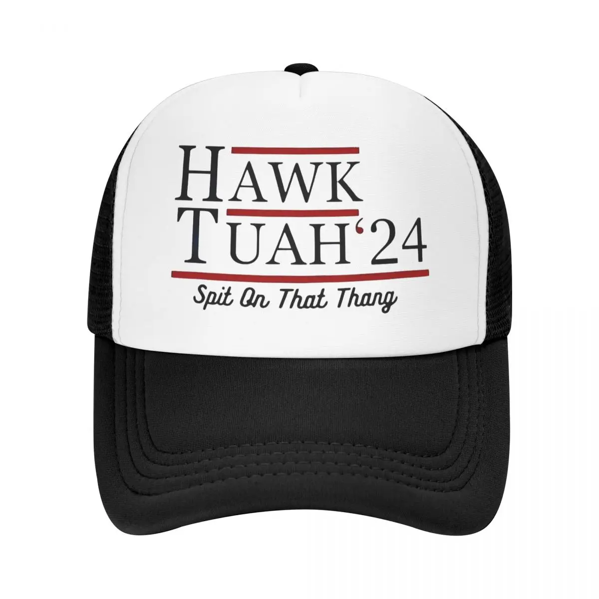 Hawk Tuah 24 Trucker Hats Adult Outdoor Dad Hat Trucker Worker Cap Sports Cap Adjustable Polyester Mesh Baseball Caps Summer