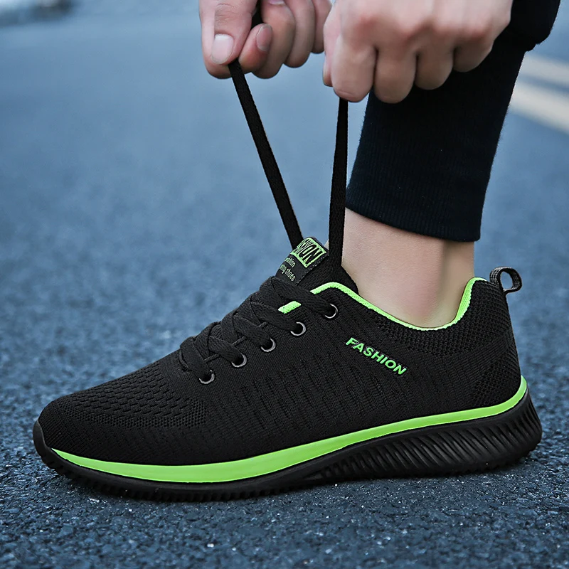 Zapatillas de correr para hombre, zapatos deportivos cómodos, Zapatillas ligeras de tendencia para caminar, transpirables, 2021