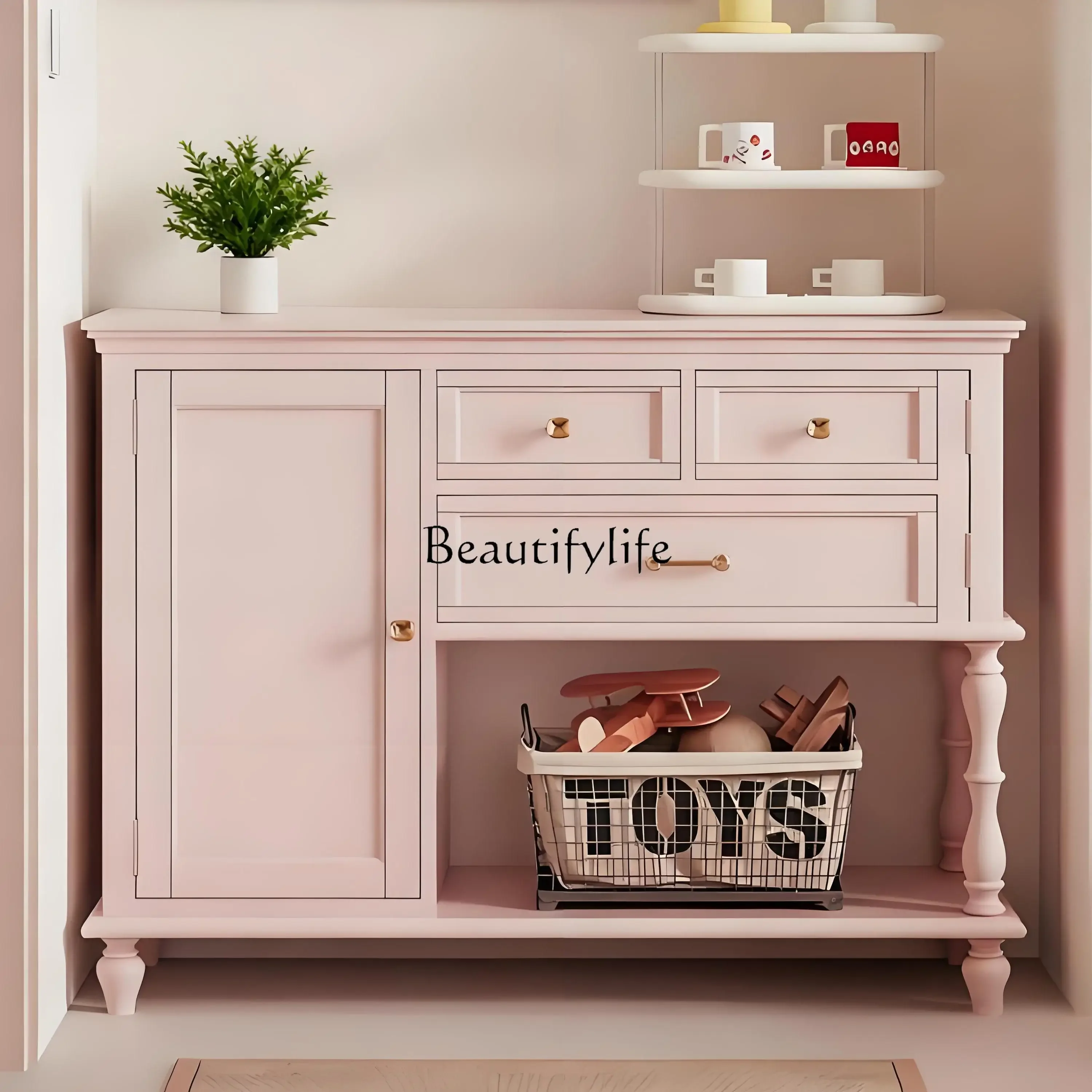 

D36Living room solid wood color chest simple modern entrance entrance bedroom storage storage cabinet