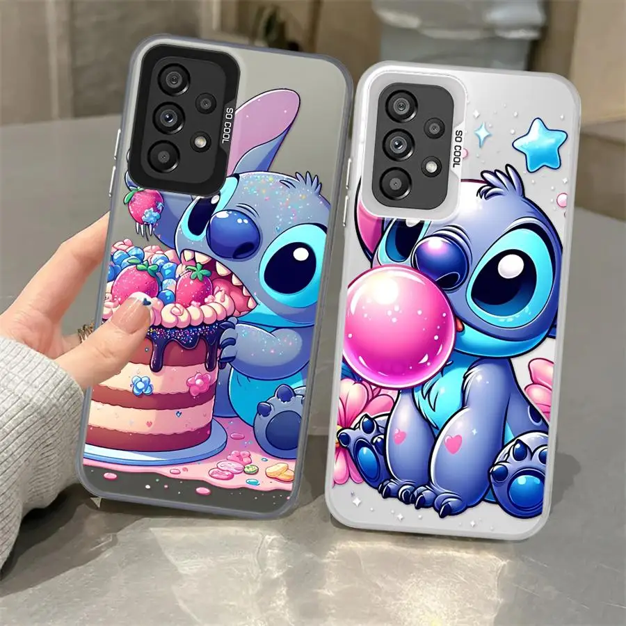 حافظة لهاتف سامسونج جالاكسي A12 A13 A14 A16 A22 A23 A24 A25 A32 A33 A34 Fundas غطاء شل ديزني كارتون لطيف غرزة