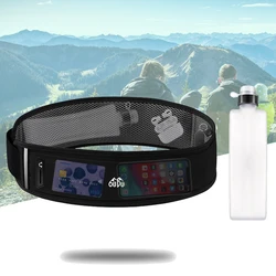 Running Belt Bag with Water Bottle Sports Phone Bag Fanny Pack Men Women Summer Gym Fitness Marathon Invisible Waist Bag