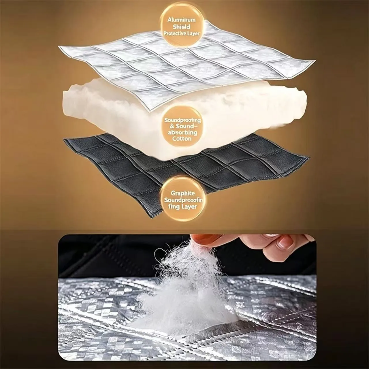 Winter Windproof Warm Curtains Cold Proof Insulation Film Triple Layer Antifreeze Thickened Cotton Sealing Window for Home