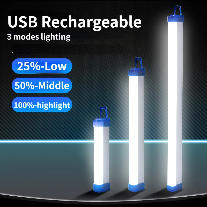 Luces LED de emergencia recargables por USB para exteriores, lámparas de Camping coloridas para el hogar, luz de trabajo de falla de energía, DC5V, 20W, 40W, 60W