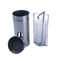 Stainless Steel Disinfection bucket for culture petri dish Petri disinfection barrel straw sterilization barrel dia 60/75/90mm