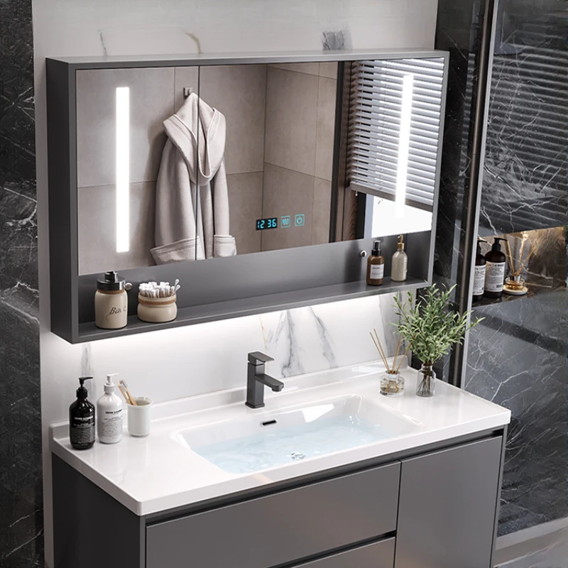 

Multipurpose Cabinet Luxury Bathroom Wall Storage Towel Sink Base Sinks Double Washbasin Floor Furniture Mdf Space Saving