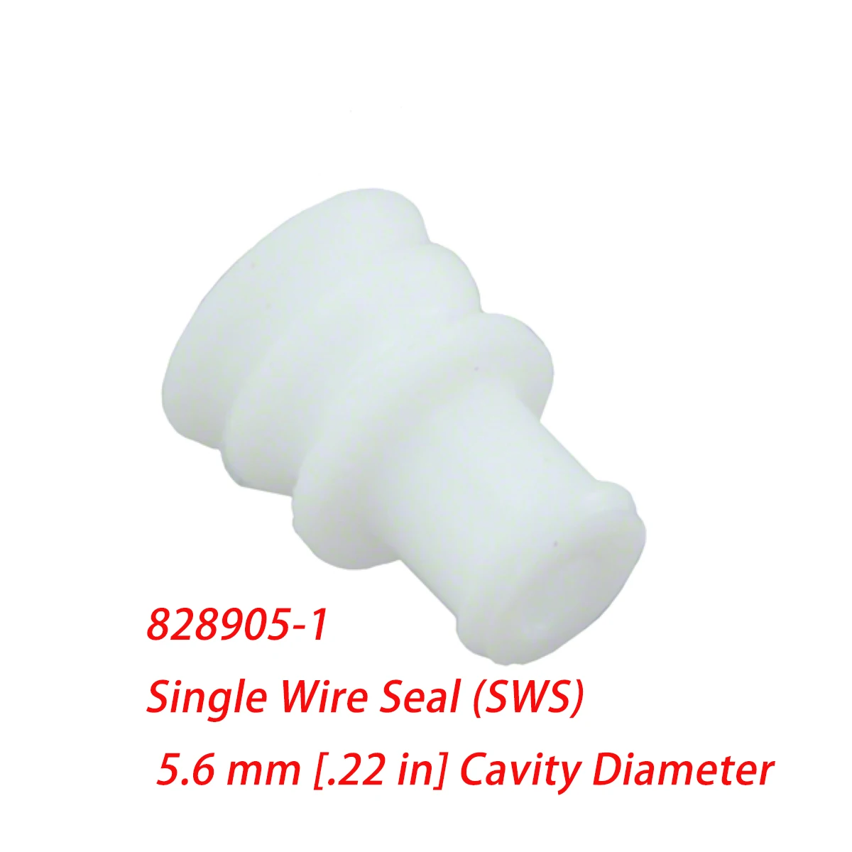 100PCS 828905-1 NEW Original Single Wire Seal (SWS), 5.6 mm [.22 in] Cavity Diameter SINGLE-WIRE-SEAL Connector Seal Plug Head