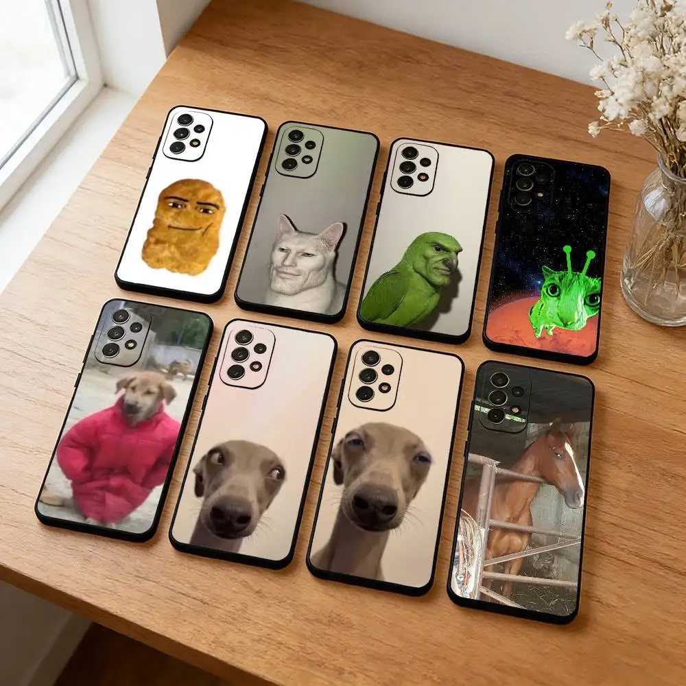 M-Meme  Phone Case For Samsung S26,S25,S24,S23,S22,Plus,Cover  Black Shell