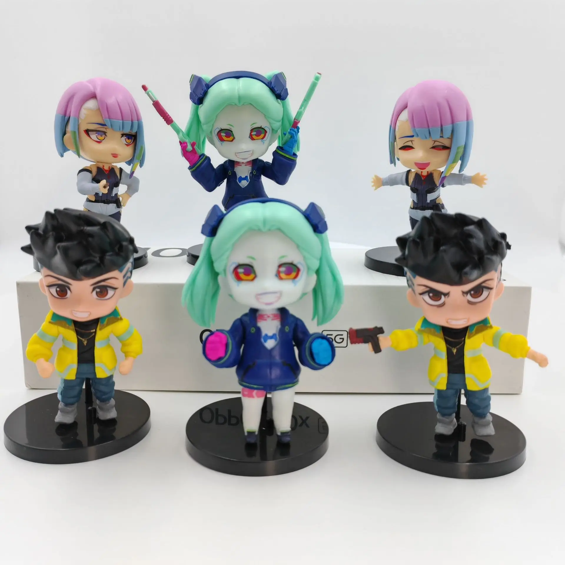 6 stks/1 set Anime Cyberpunk: Edgerunners Figuur David Martinez Lucy Rebecca Figuur Speelgoed Gift Acton Figuur Set Pop