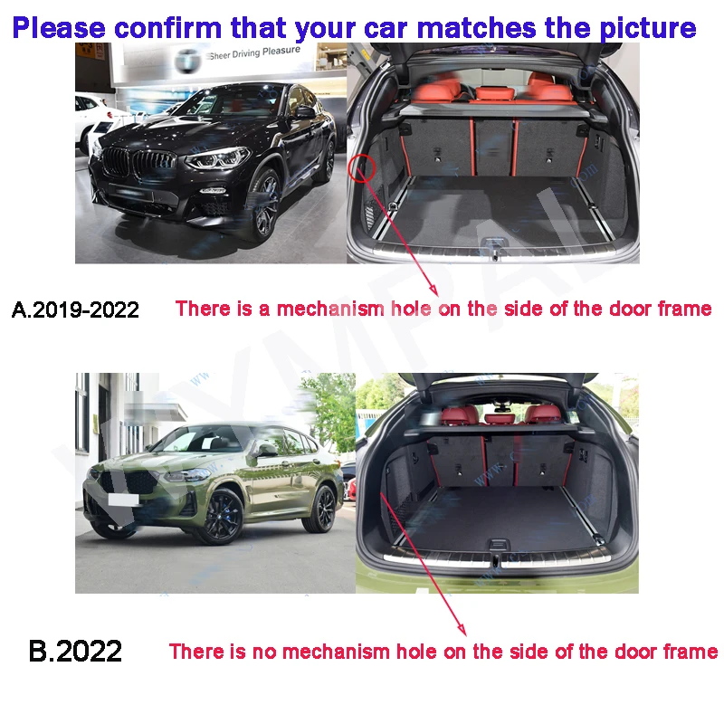 

Car Trunk Mat For BMW X4 G02 2019 2020 2021 2022 2023 2024 High Side Waterproof Liner Cargo Carpet Pad car accessories
