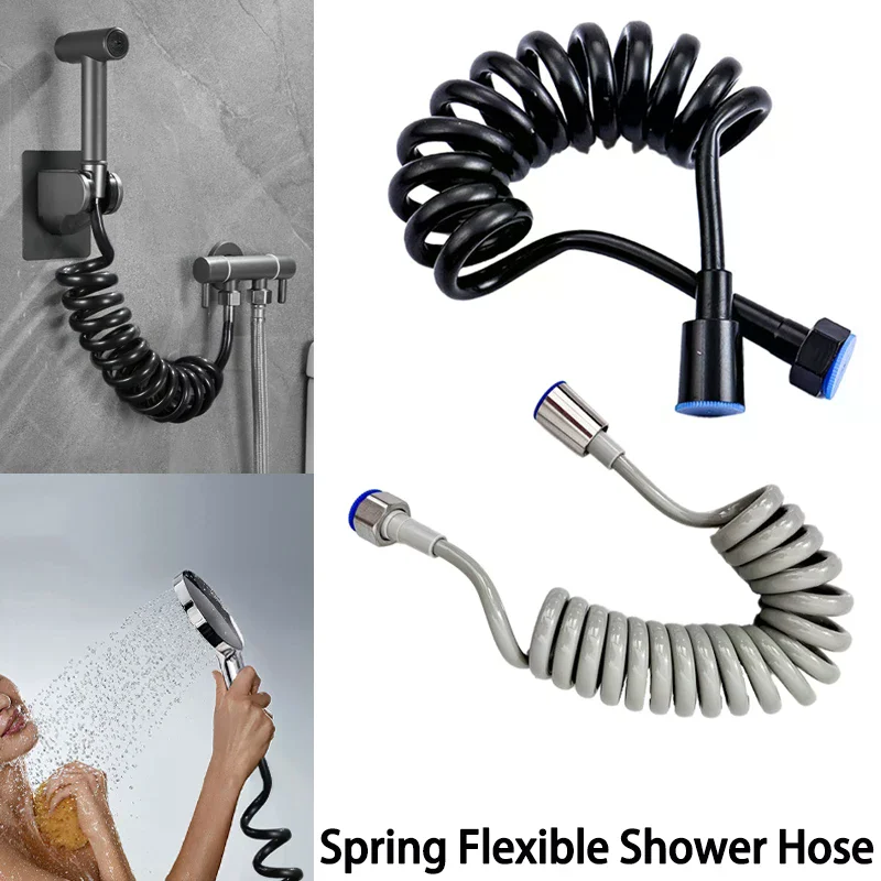 

Телескопический пружинный шланг длиной 1,5 метра, шланг для душа с телефонным шнуром с резьбой 1/2 дюйма