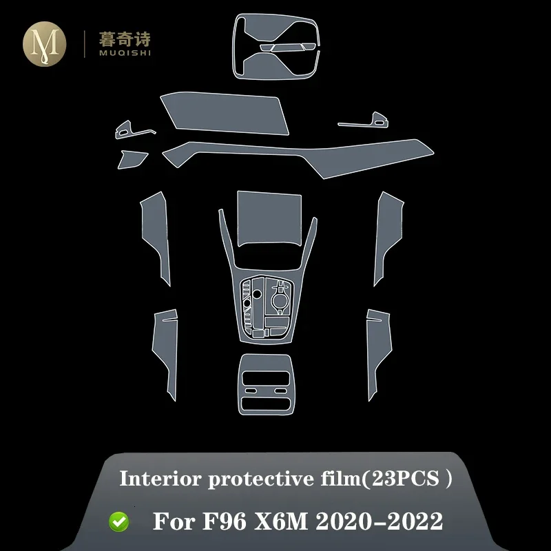 For BMW X6M F96 2020-2022 Car Interior Center console Transparent/Matte TPU Protective film PPF Anti-scratch Repair film refit