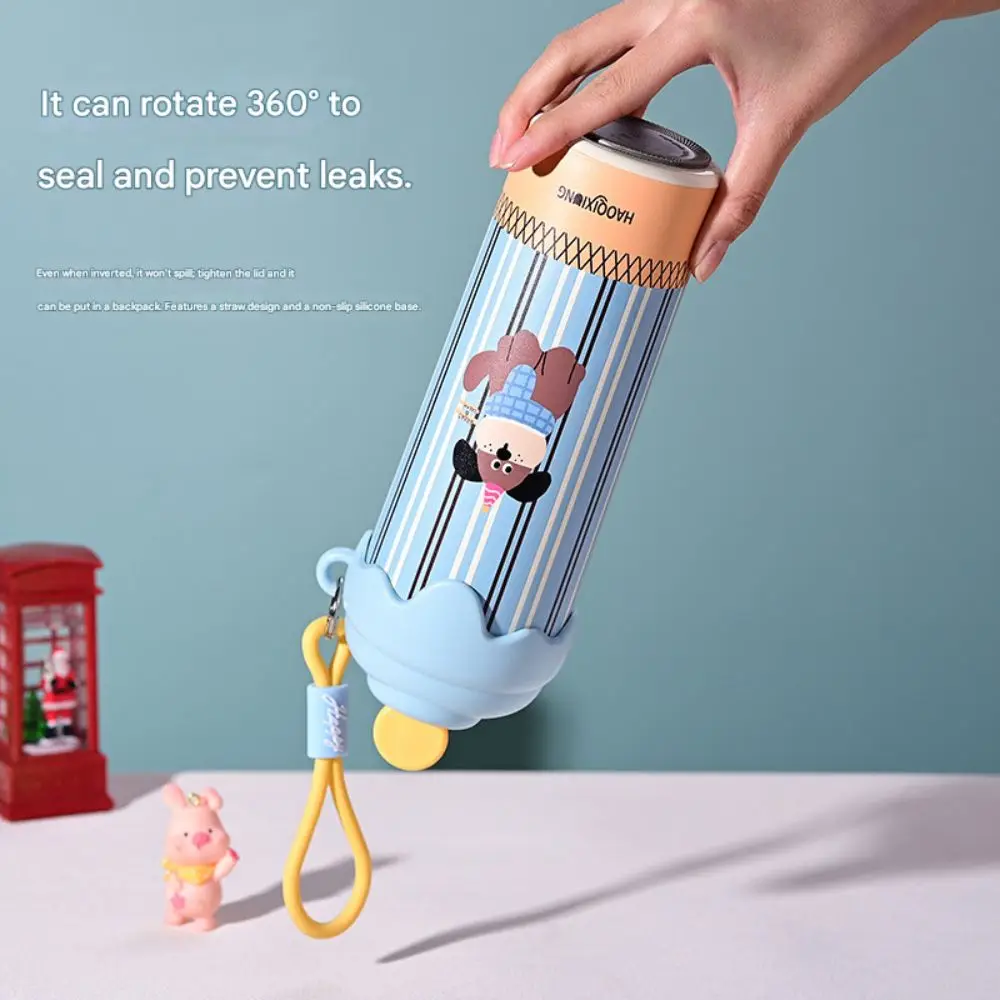 Ice Cream Vacuum Cup 600ML High-Capacity Floating Ball Insulated Cup Insulation Or Cooling With Pendant Thermal Water Bottle