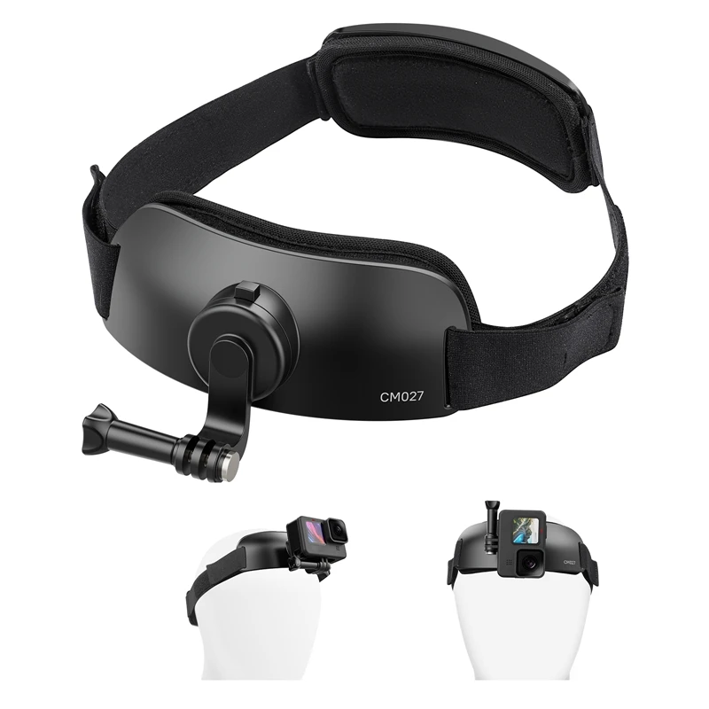Ulanzi CM027 Head Strap Action Camera Mount Mobile Phone with 360 Rotation Mount for Gopro Cycling Fishing Running Boating Sport