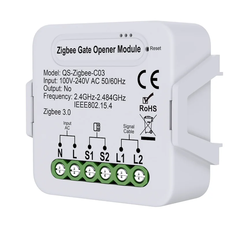 

N88R Smartzigbee Garage Door Opener - Remote Control Gate Accessory Compatible With Alexa & Googlehome