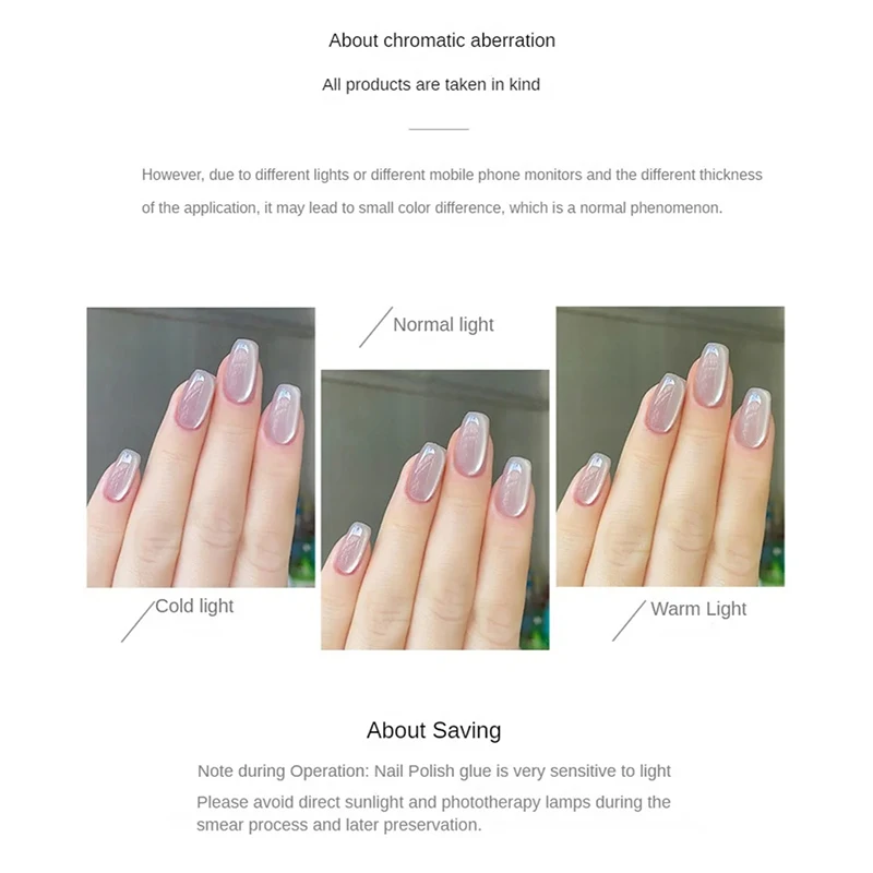 10ml Wasser Licht Katzenauge Gel semi permanent einweichen holo graphische Kristall magnetische Gel politur für Nail Art DIY Maniküre Salon