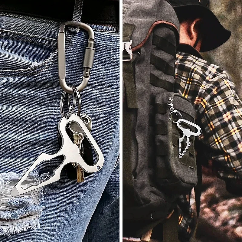 Selbstverteidigungswaffen Outdoor EDC Überlebenswerkzeug Verteidigung Persönlicher Schlüsselanhänger Stinger Flaschenöffner Schraubenschlüssel für Männer Frauen – Detail 4