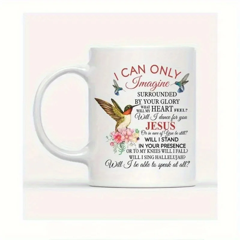 

Religious Cardinal Jesus Mug 1pc, 11oz Christian Coffee Mug,I Can Only Imagine, Cardinal Jesus Religious Mug