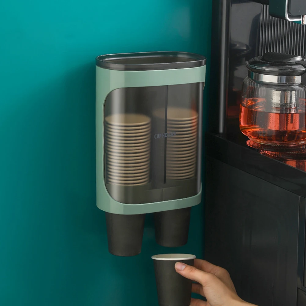 Disposable Cup Holder Water Dispenser Storage Paper Cup Rack Space-Saving Taker Automatic Cup Dropper Organizer For Home
