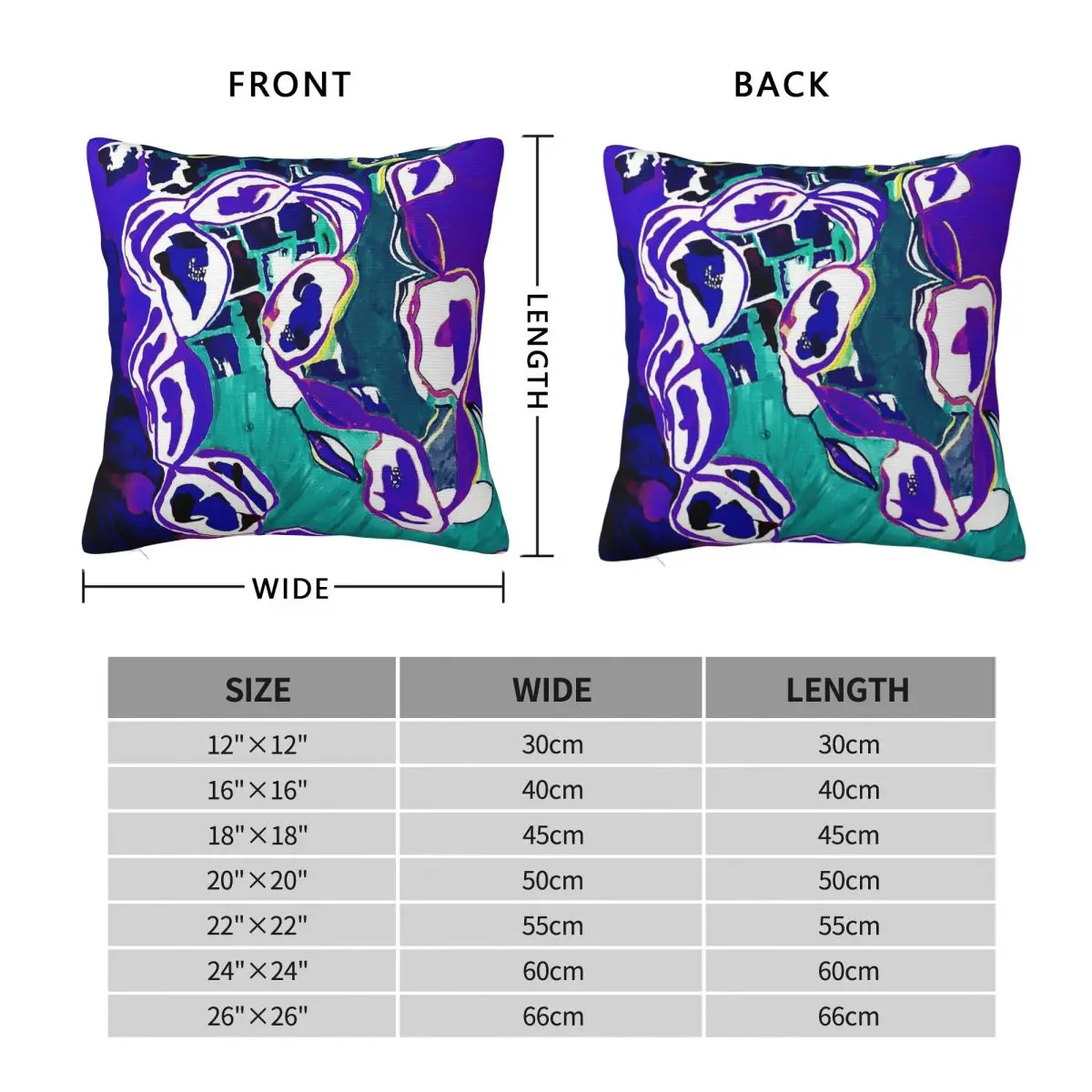 Over A City Abstract In Violet Square Pillowcase Polyester Linen Velvet Printed Zip Decorative Home Cushion Cover