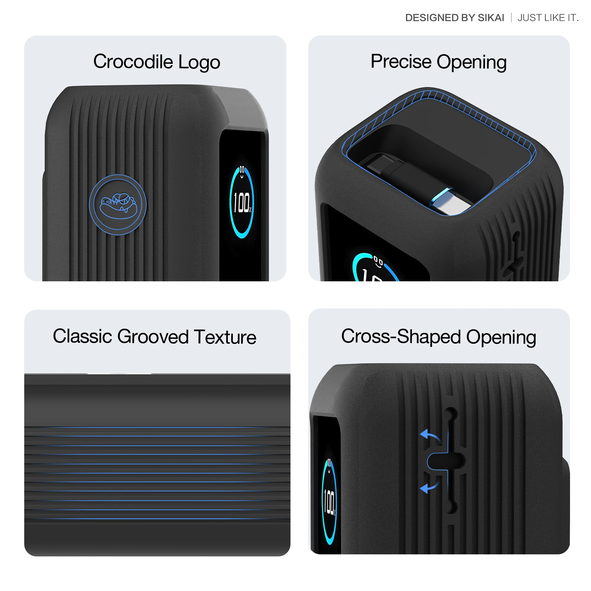 حافظة واقية من السيليكون غطاء مقاوم للغبار حقيبة حمل للسفر لـ Anker Zolo 25000mAh 165W قوة البنك TF/SIM حقيبة التخزين