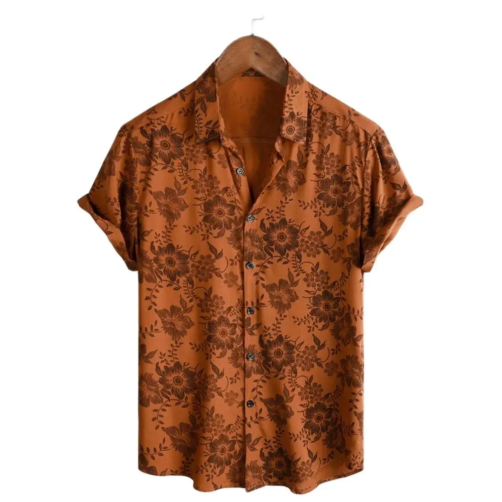 Herren hemd Sommer Casual Fashion Kurzarmhemd für Herren lose atmungsaktive Hawaii hemd Mann lässig Herren bekleidung Top