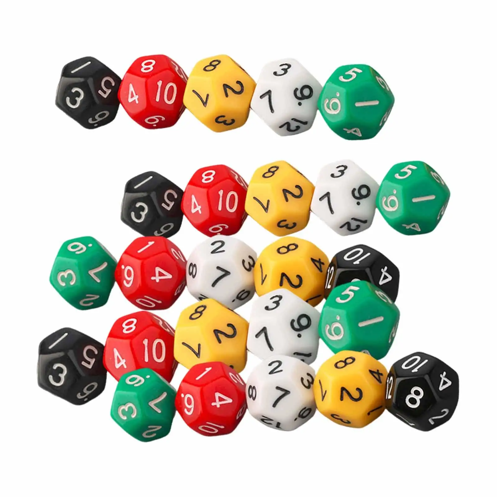 25Pcs Polyhedral Dice Crafts Party Toy Multisided Dice for Role Playing Game