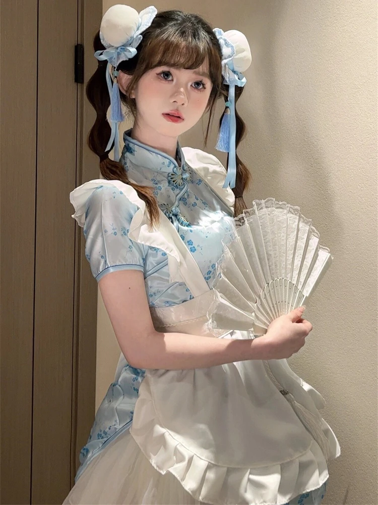 جديد الصينية Sle Dr loween Cisas Cosplay orm ort Sve خادمة orm ort ملابس يومية