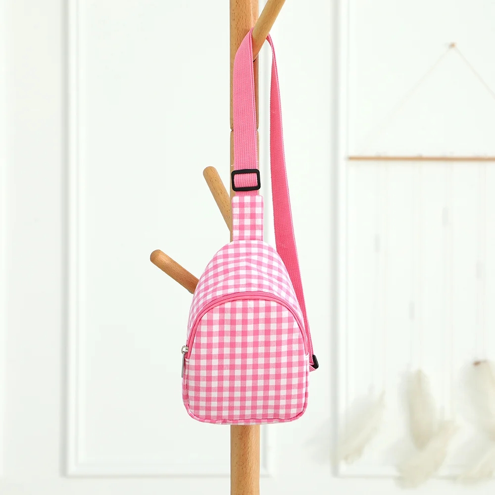 Geruite Crossbody Tas Kinderen Schattige Kleine Sling Tassen Voor Kinderen Mini Portemonnee Portemonnee Voor Reizen Buiten