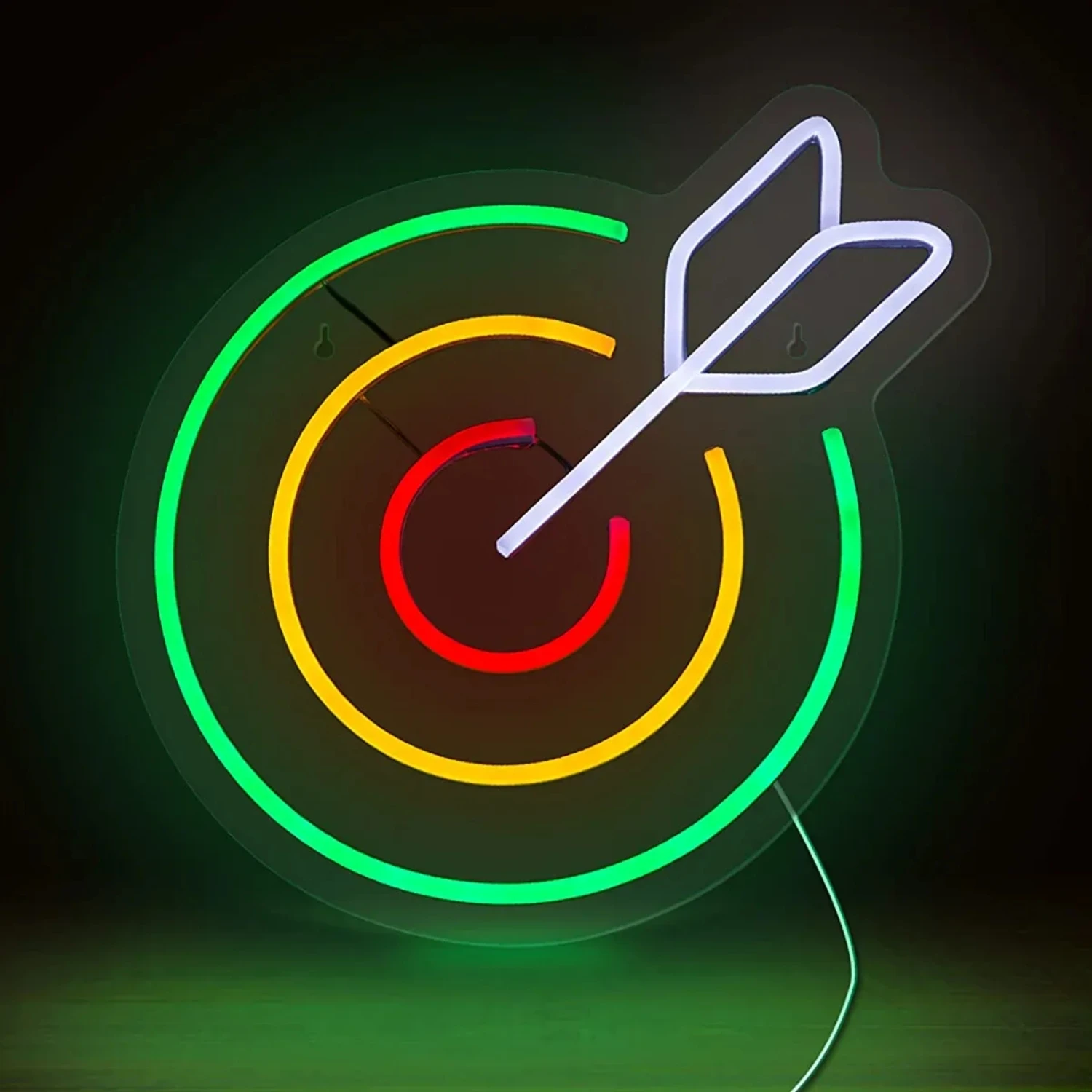 Dardos Neon Sign para Wall Decor USB Powered Dart Board Pendurado LED Light para Home Decor, Clube Esportivo, Quarto Kids Room Playroom