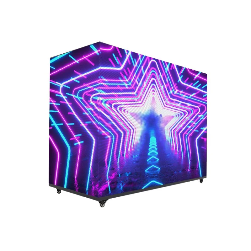 Digital LED DJ Booth Facade Portable Led Screen DJ Table Booth Stand Led Display for Nightclub Bars Stage