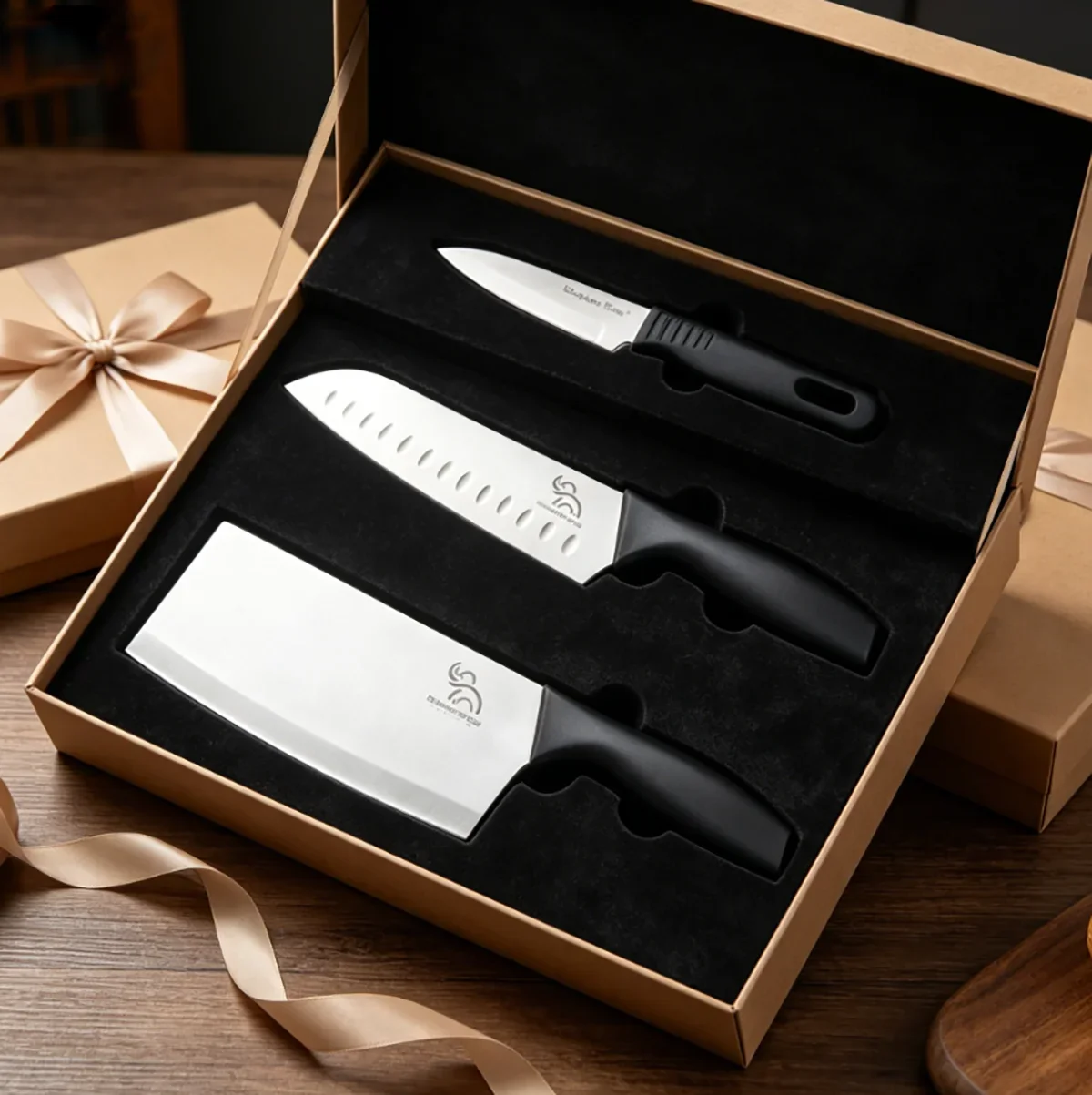 Kitchen Knife Set Professional Chef Knife With Sheaths Super Sharp Rust Proof Stain Resistant Fish Sushi Knife With Free Peeler
