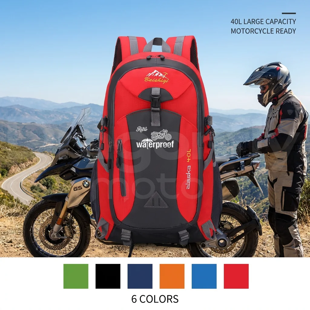 

For Honda Monkey Z-125 Z125 Z 125 Motorcycle 40L outdoor hiking bag sports bag leisure travel backpack large capacity