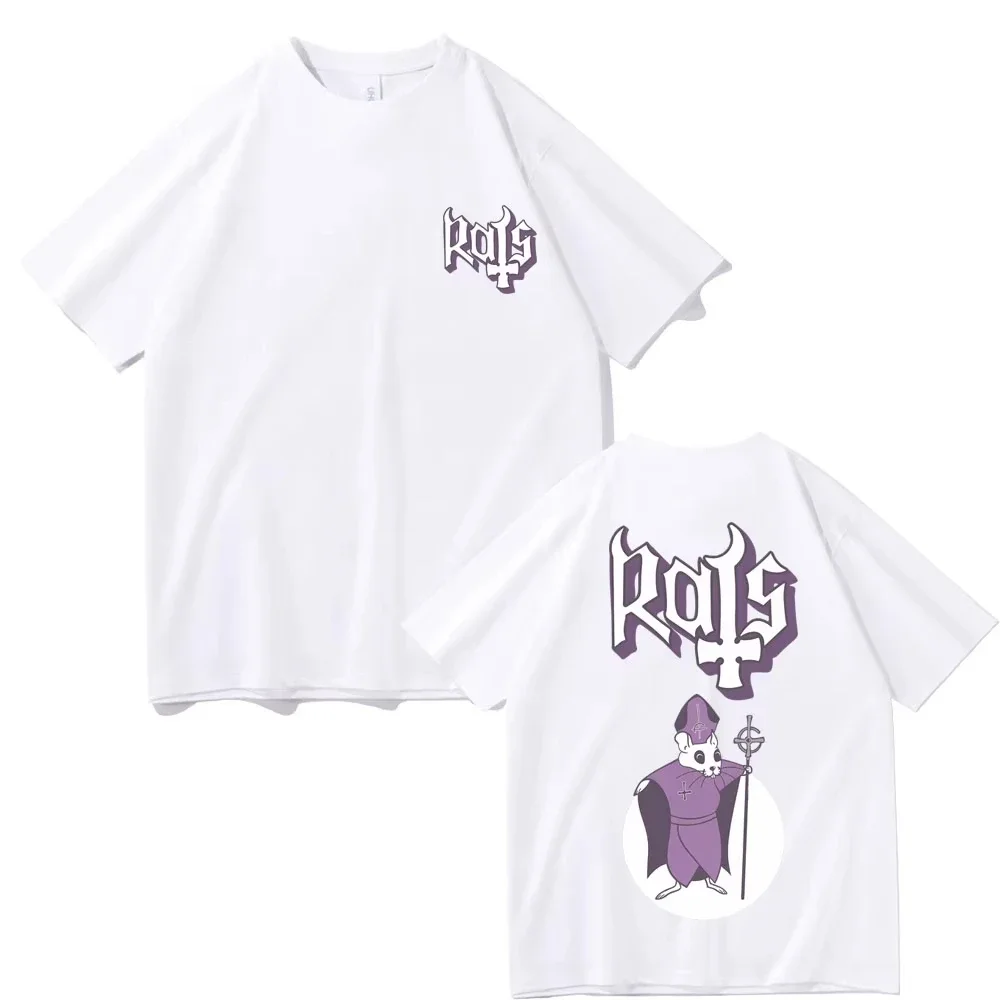 

Rat Parent Funny Meme Artwork Rock Band Ghost Gothic Rock Футболка Мужская винтажная металлическая футболка в стиле панк Женская хлопковая футболка большого размера