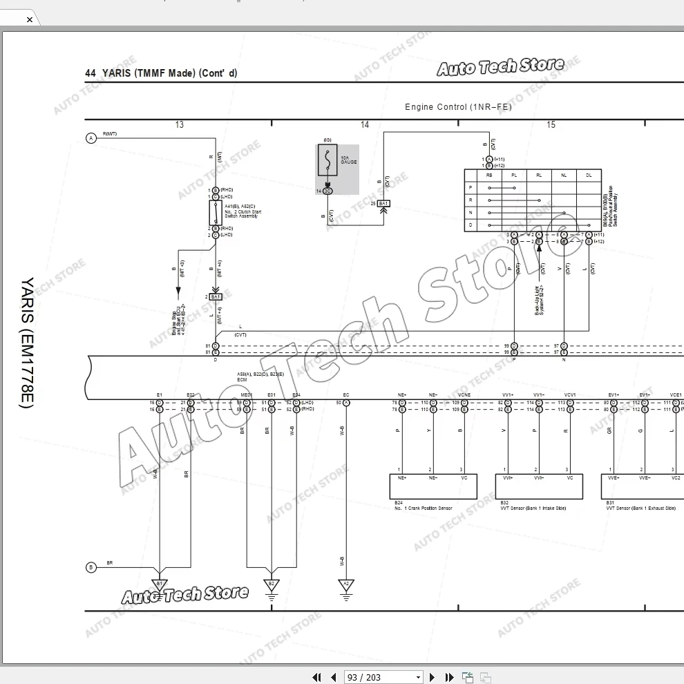 لتويوتا/لكزس مخطط الأسلاك الكهربائية مخطط الدائرة 2004-2019 PDF #1
