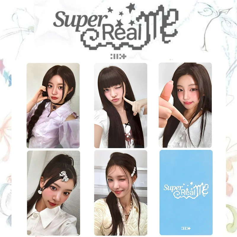 Imagem -02 - K-pop Álbum Cartão Lomo Novo Álbum Cartão Postal Super Real ME Cartão Colecionável Magnético Wonhee Moka Iroha Yunah 5pc Set