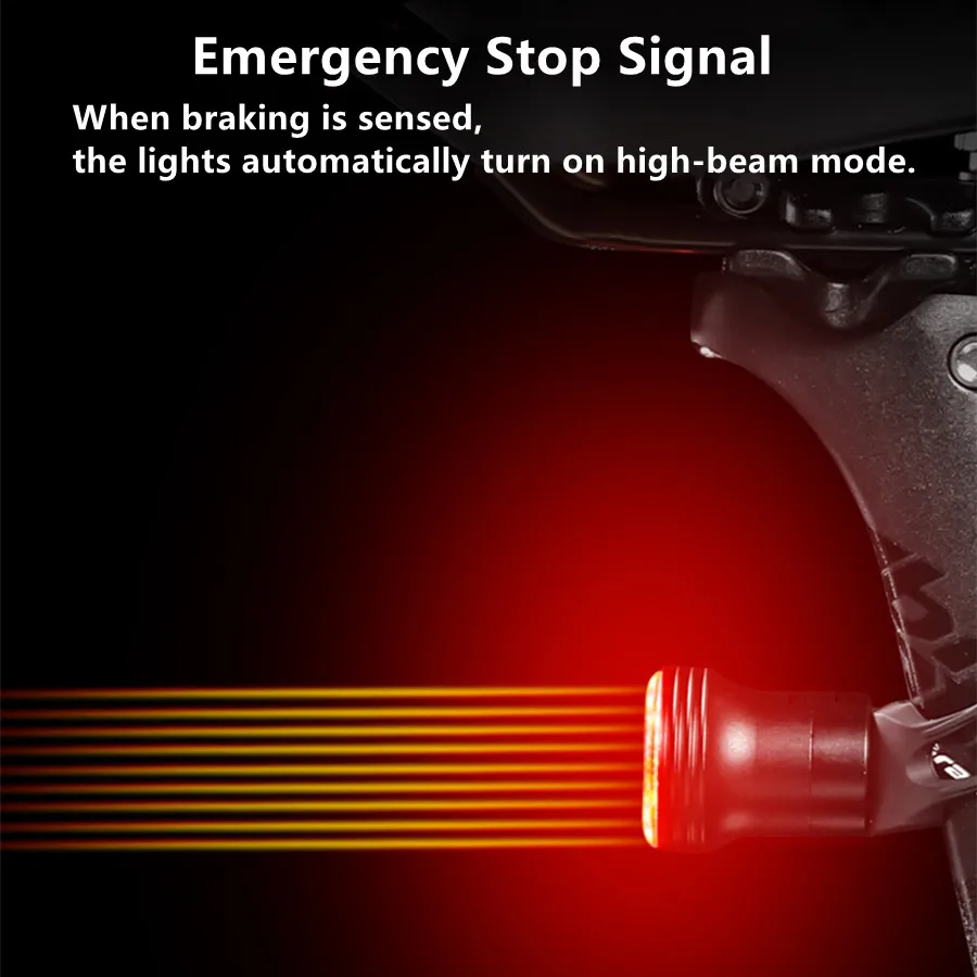 Bicycle Brake Sensing Tail Light LED Bike Rear Safety Flash Light for Road Mountain Cycling USB