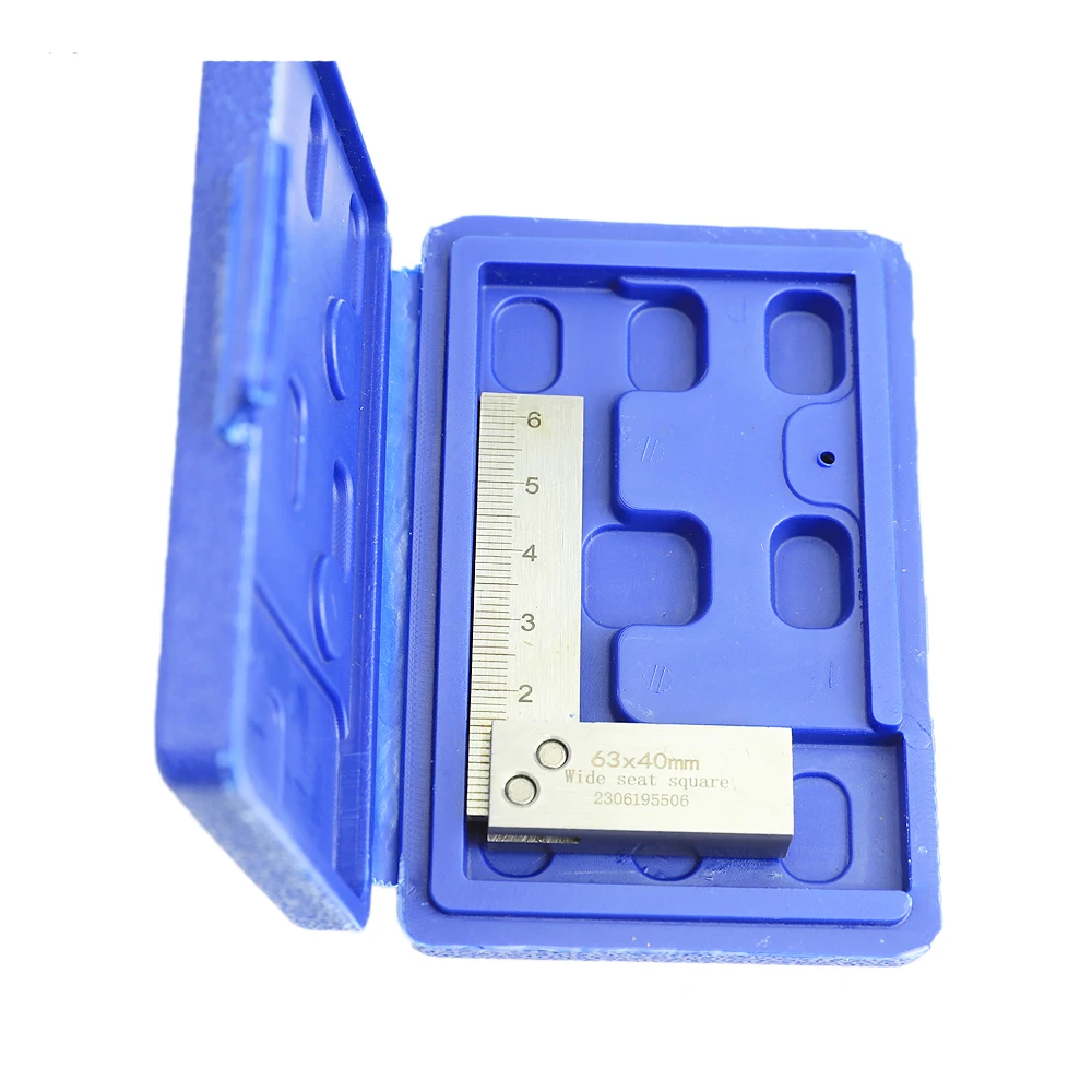 90 Degree Right Angle Ruler Wide Base With Scale Engineer Precision Ground Carbon Steel Hardened Angle Ruler Steel MeasuringTool