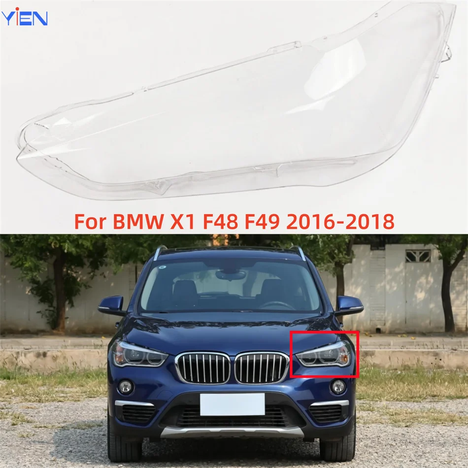 

For BMW X1 F48 F49 2016 2017 2018 Lampshade Lamp Shade Headlight Shell Transparent Headlamp Cover Lens Plexiglass