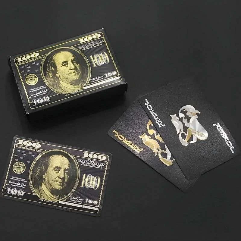 Color Black Gold Playing Card Game Card Group Waterproof Poker Suit Magic Dmagic Package Board Game Collection Entertainment