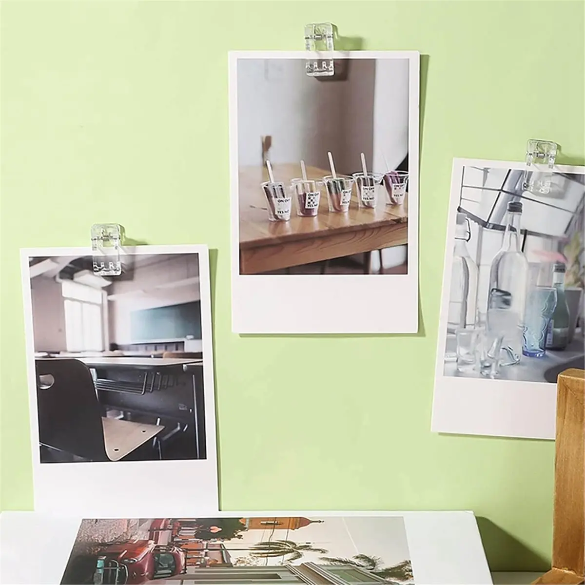 120 Pieces Self Adhesive Clips, Tapestry Sticky Spring Hangers Wall Clips for Hanging Poster Photo Offices Decorations