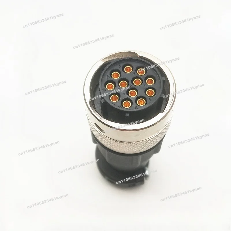 12 Pins, Plug Female 12 Pins Female + AC Tail Clip + 12 Jacks